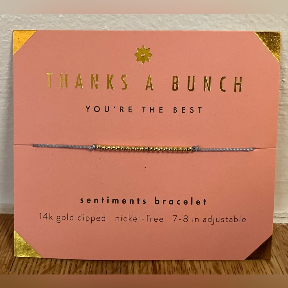 Lucky Feather Thanks A Bunch Bracelet NWT